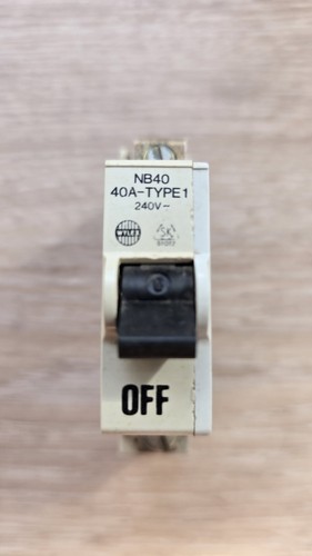 Wylex 40a type single pole - 40a, 1